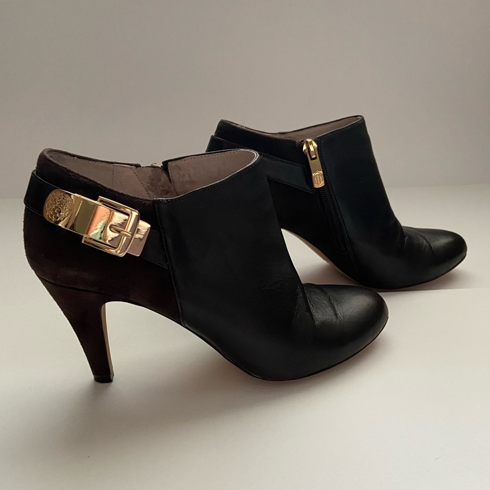 Vince Camino Velino ankle booties brown suede leather